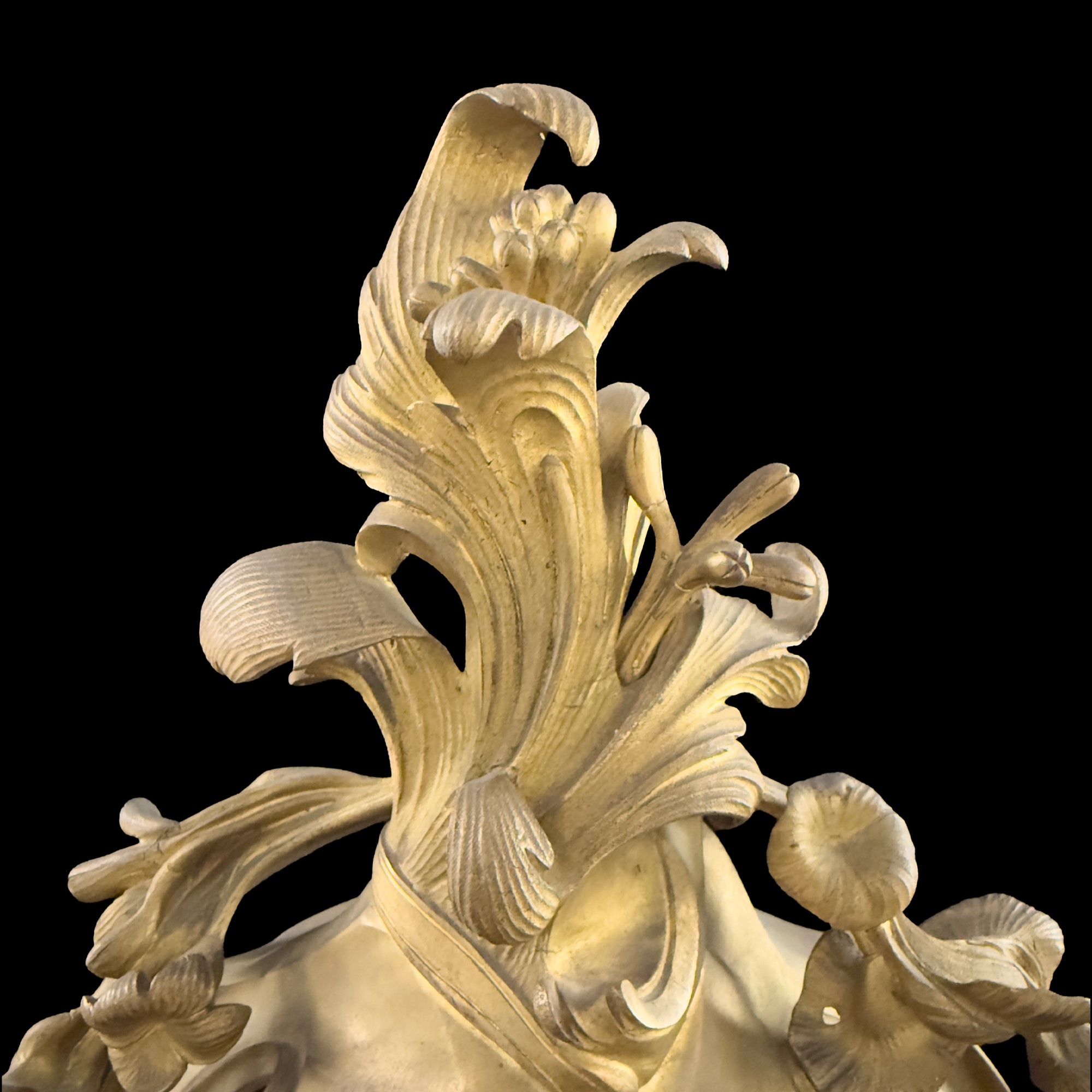 Le Roy & Fils, Pendola a lira in bronzo dorato, Parigi, XIX secolo