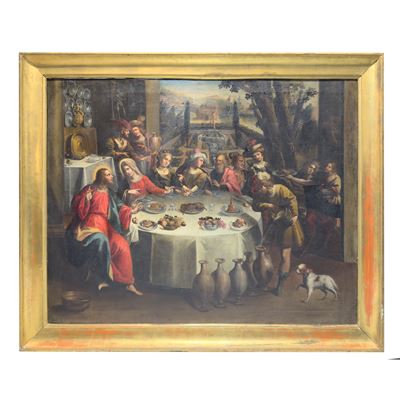 Ludovico Pozzoserrato, Le Nozze di Cana, olio su tela