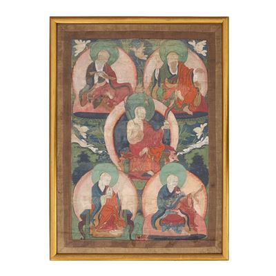 Tanka tibetano, dipinto a tempera su tessuto, XIX secolo