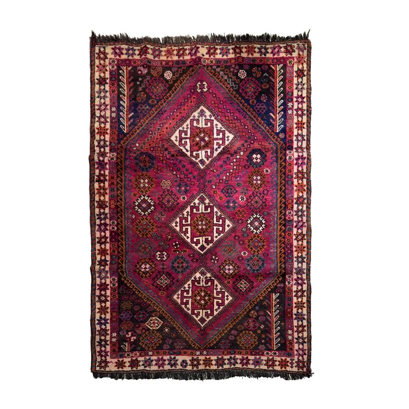 Tappeto Shiraz, Persia, metà del XX secolo, tessuto a mano