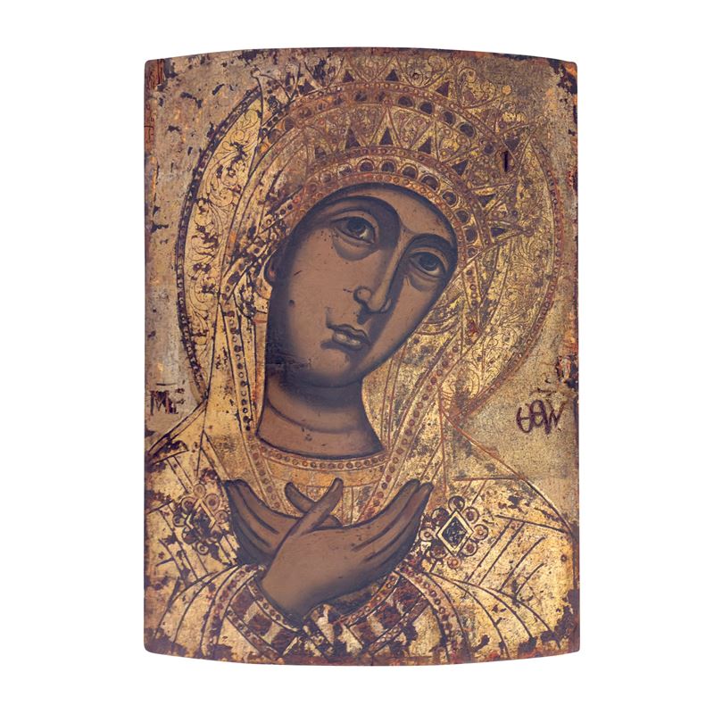 Icona, La Vergine, a fondo oro, XVIII secolo