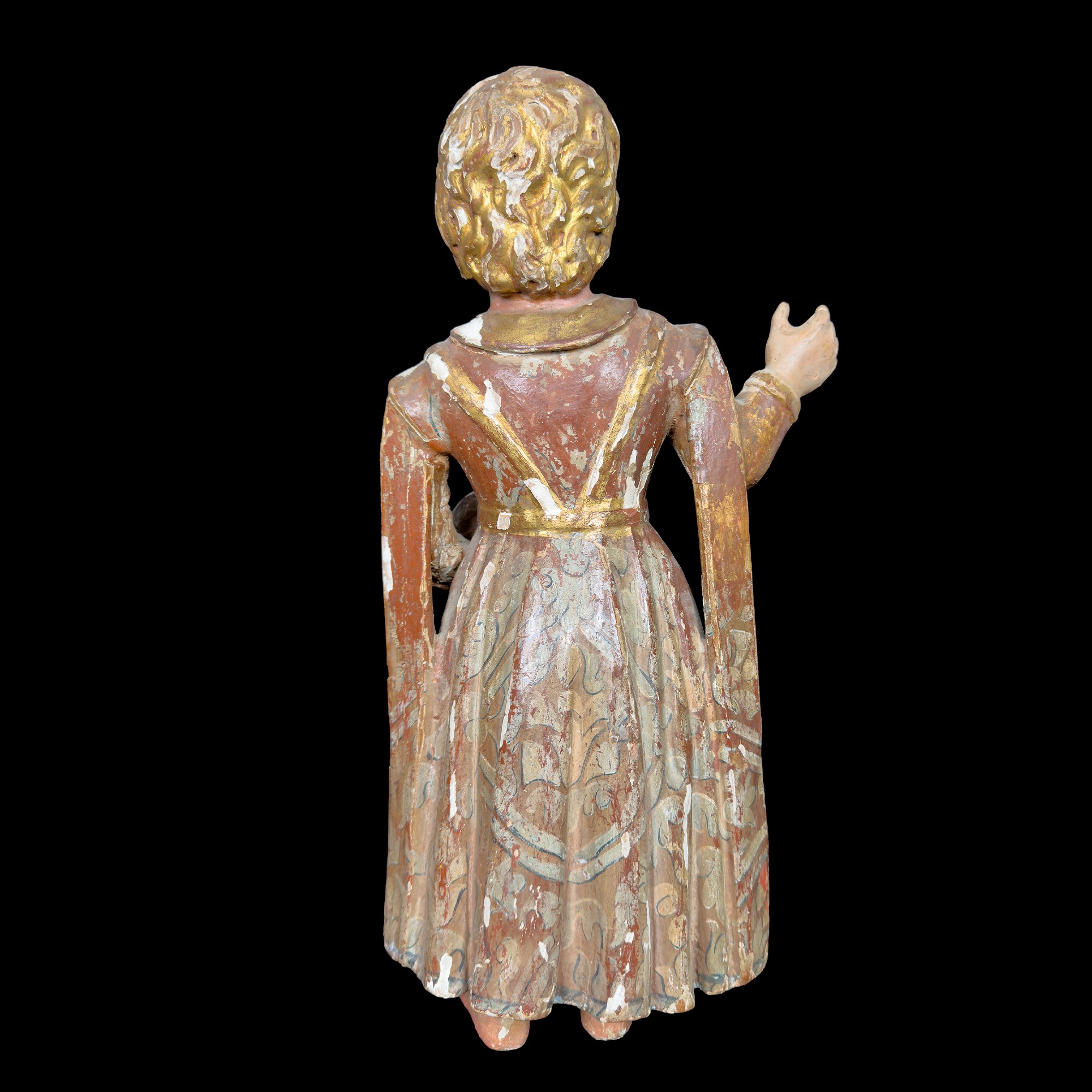 Gesù Infante Benedicente, legno laccato e dorato, Napoli, XVIII secolo