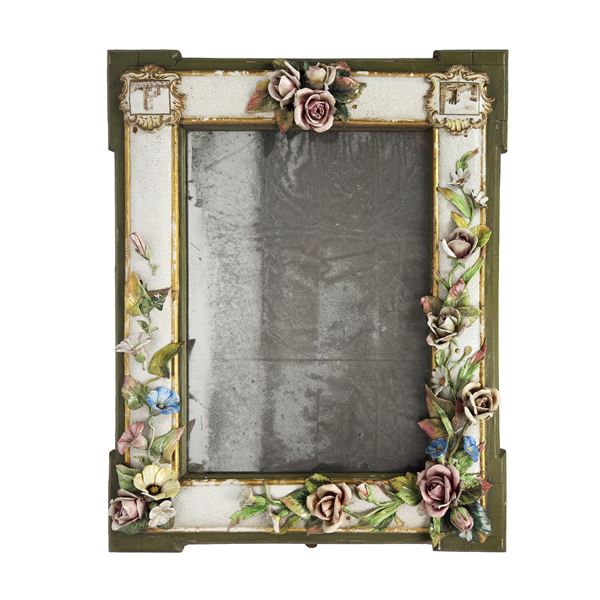 Specchiera di forma rettangolare, Manifattura veneta