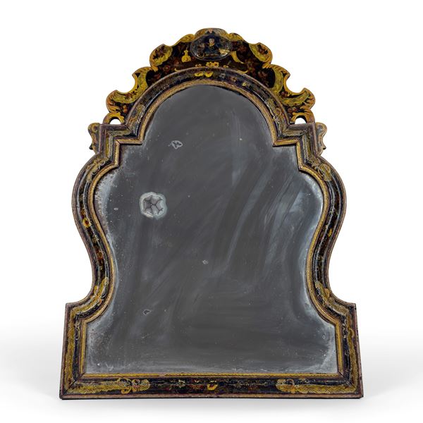 Specchiera da tavolo in legno laccato e dorato, Venezia, XVIII secolo