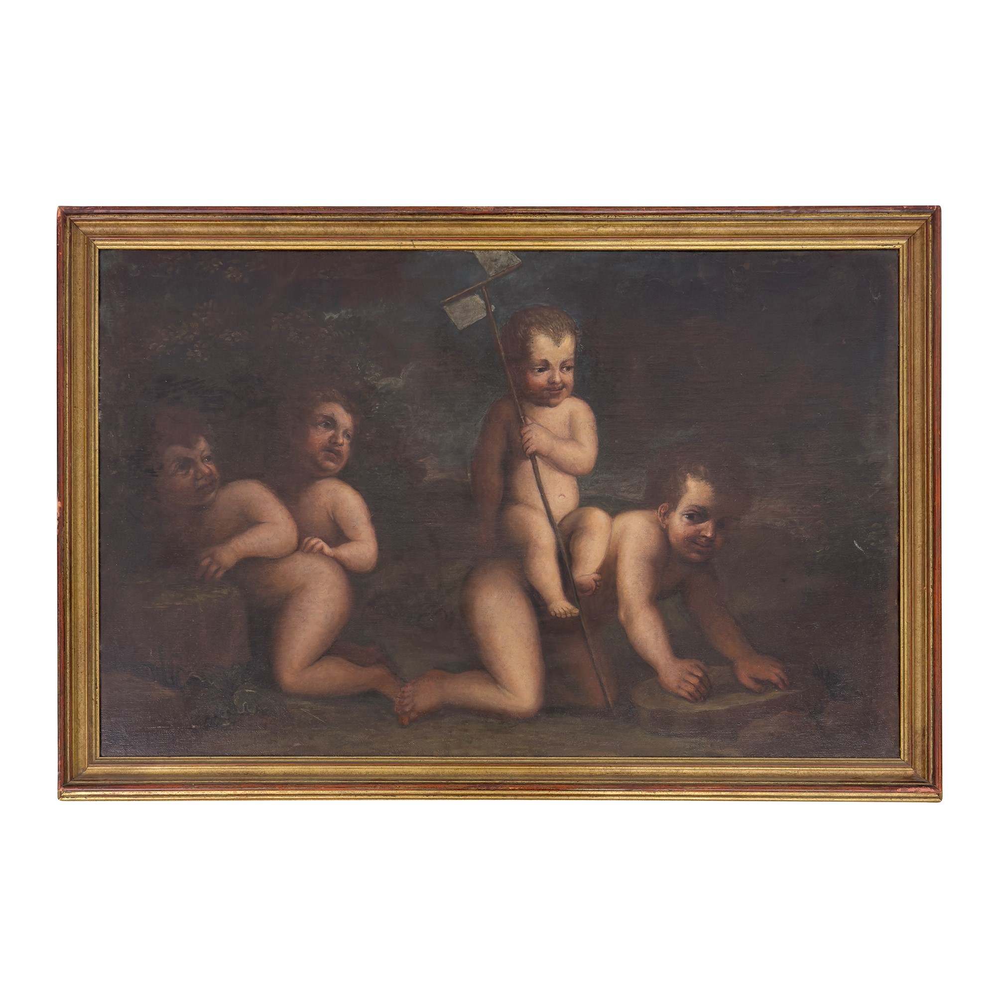 Pittore veneto del XVII secolo, Giochi di putti, coppia di oli su tela