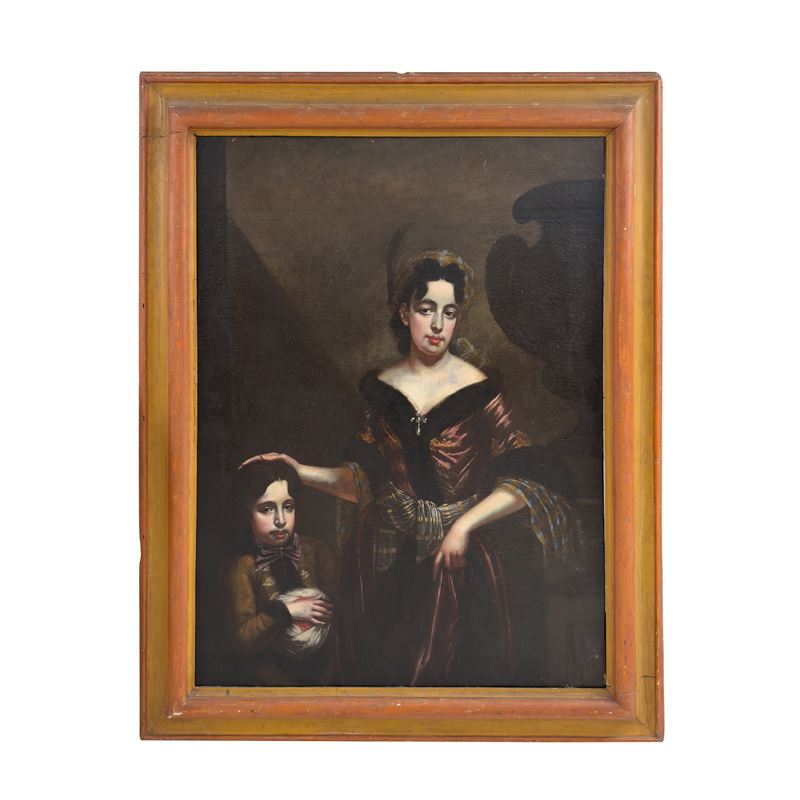 Giuseppe Bonito (ambito), Ritratto di gentildonna con il figlio