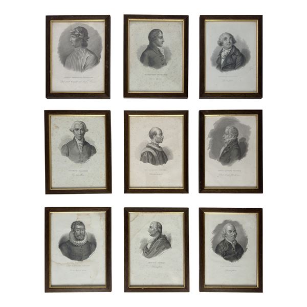 Ventisette incisioni diverse raffiguranti personaggi illustri, XVIII-XIX secolo