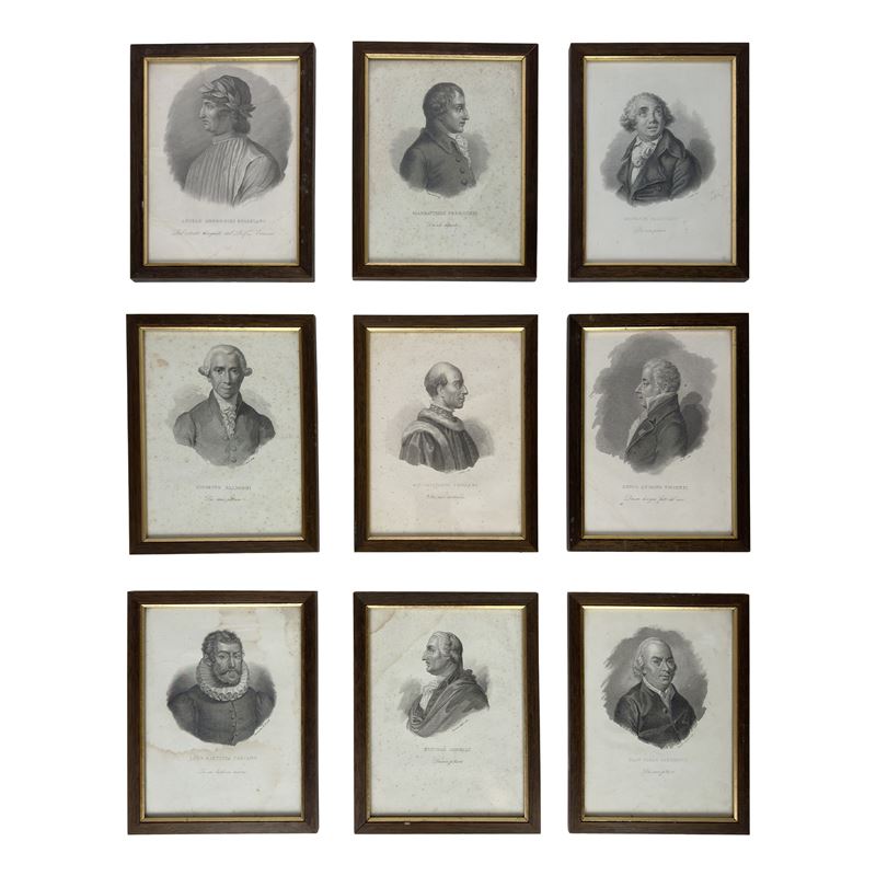 Ventisette incisioni diverse raffiguranti personaggi illustri, XVIII-XIX secolo