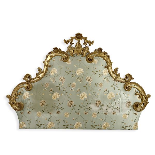 Testata di letto in legno dorato