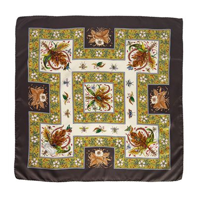 Gucci, Foulard in seta Foglie d'Autunno su disegno di Vittorio Accornero