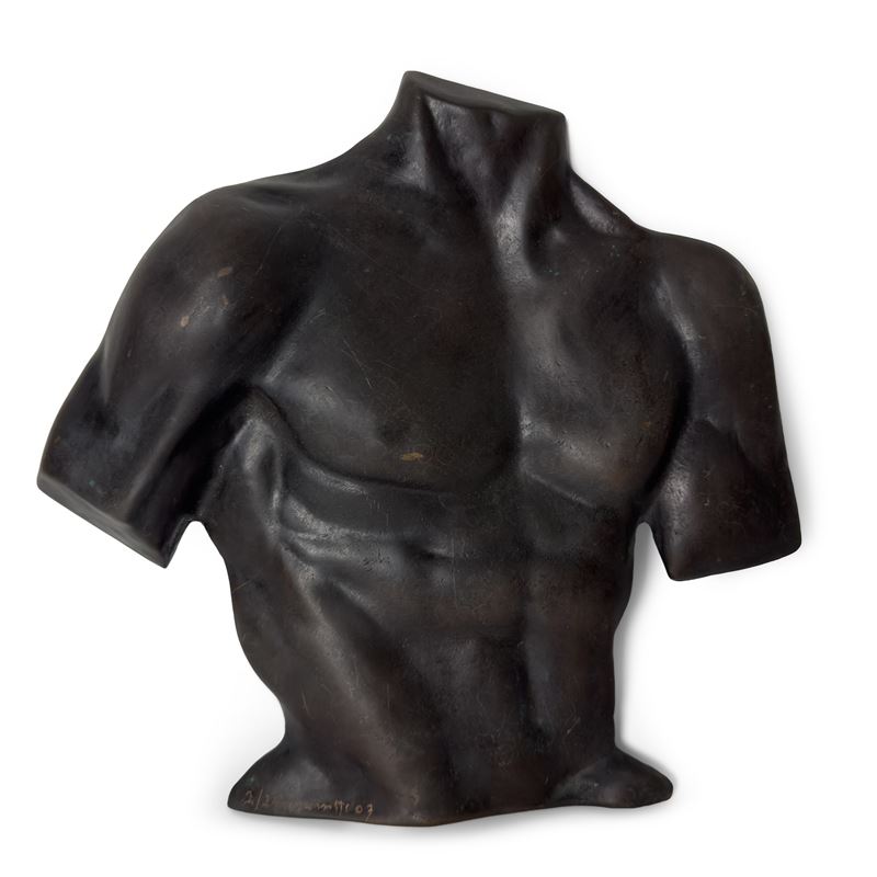 Busto Maschile, Altorilievo in Bronzo Patinato