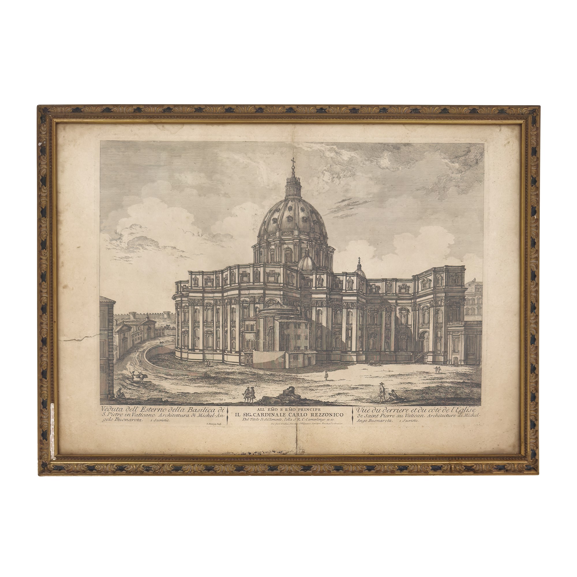 Due incisioni, Veduta dell’Esterno della Basilica di S. Pietro e Pianta della Gran Basilica di S....