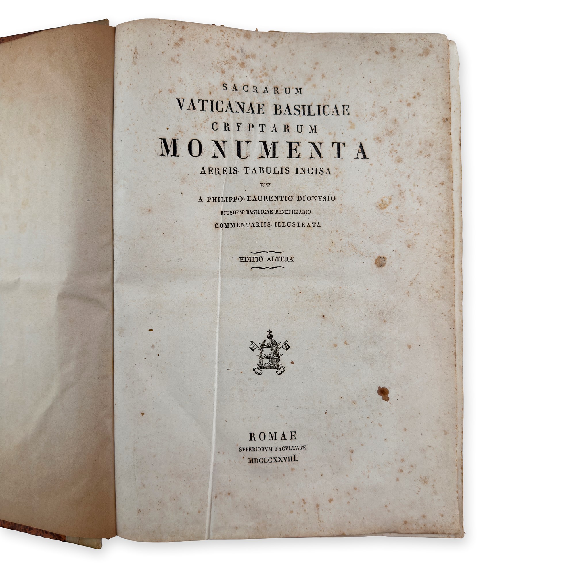 Filippo Lorenzo Dionisi, Sacrarum Vaticanae Basilicae Cryptarum Monumenta. Editio Altera (Roma, M...