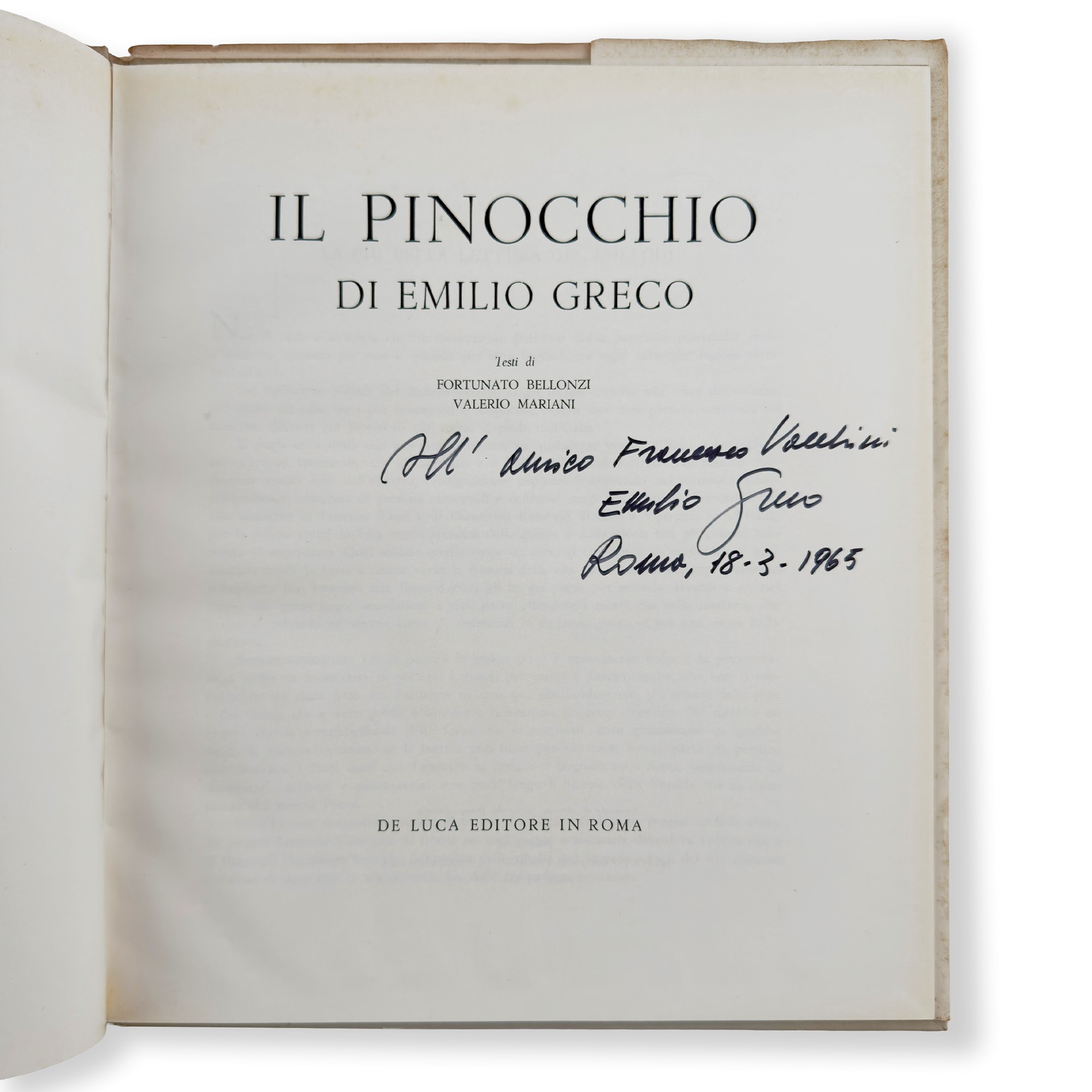 Il Pinocchio di Emilio Greco