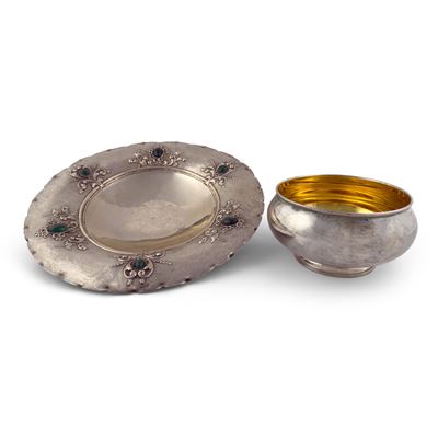 Salver in Argento di Forma Circolare