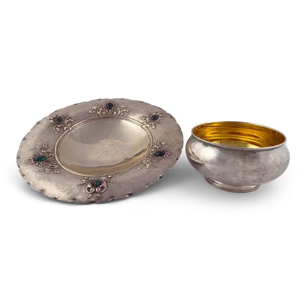 Salver in argento di forma circolare