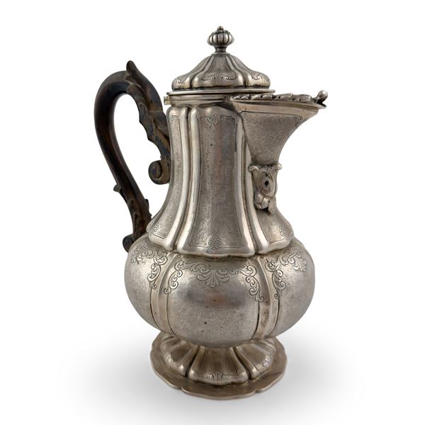 Caffettiera in argento, XVIII secolo