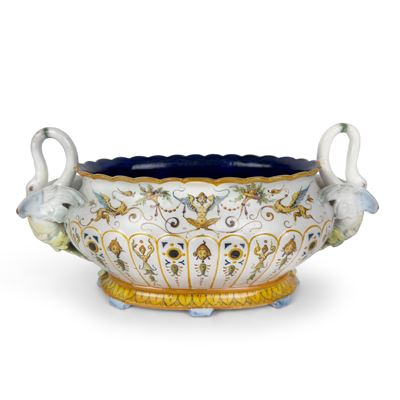 Centrotavola in Maiolica Bianca e Policroma, Ginori, Fine del XIX-inizi del XX Secolo