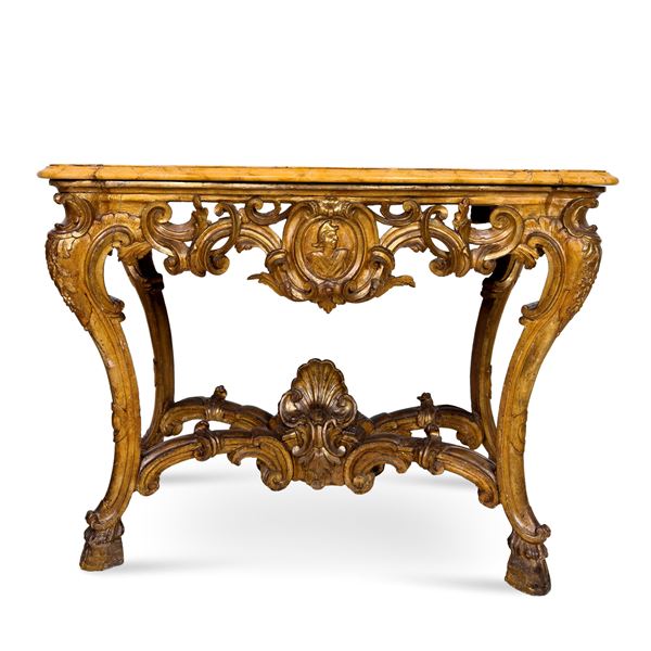 Console in legno dorato, Napoli, XVIII secolo