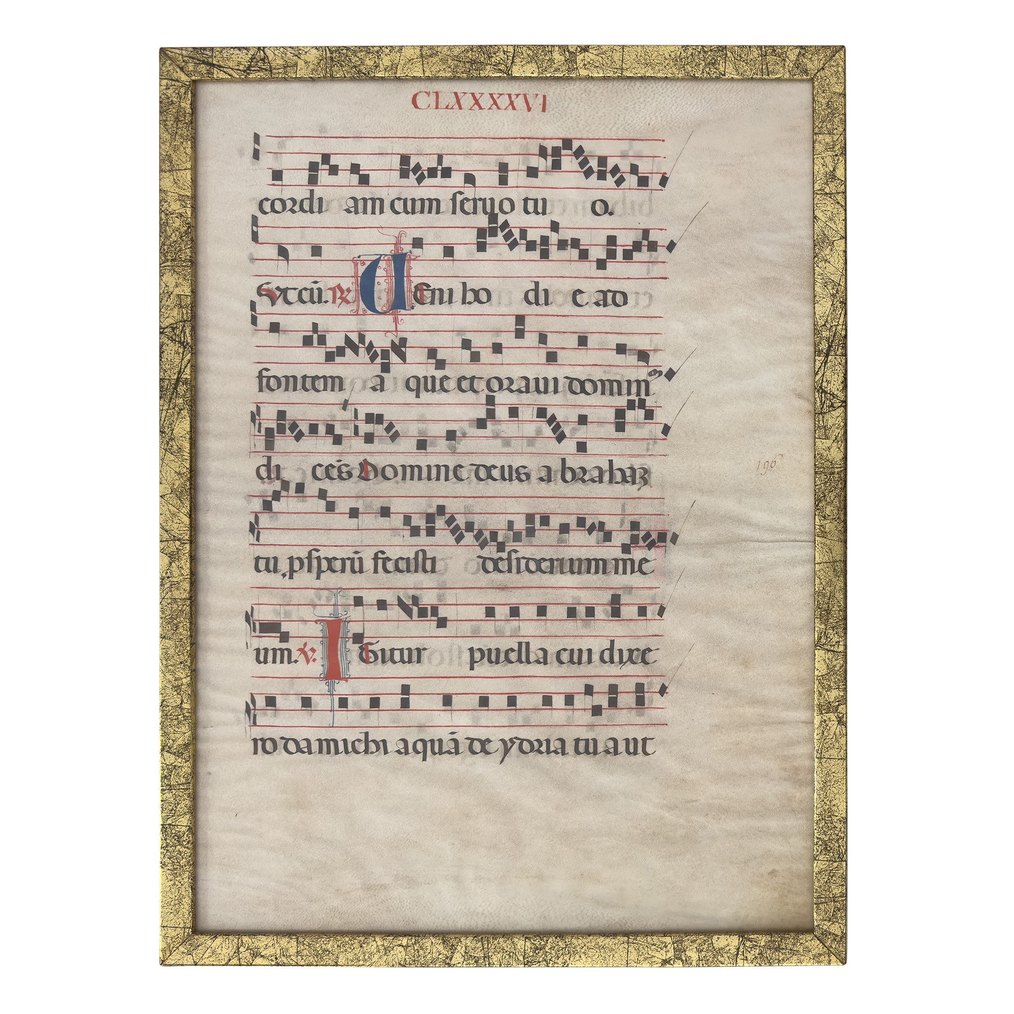 Antifonario dipinto, due pagine recto/verso, fine del XVI secolo