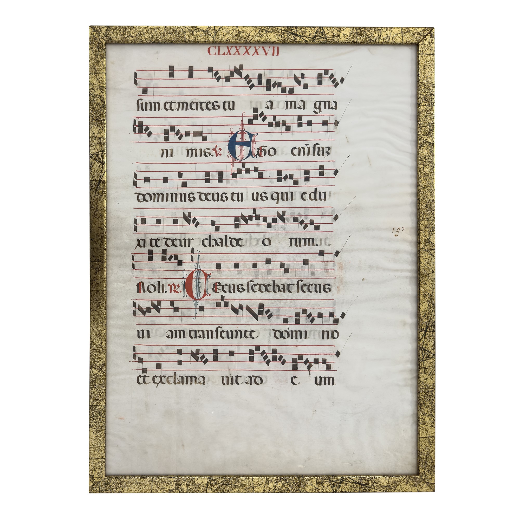Antifonario dipinto, due pagine recto/verso, fine del XVI secolo
