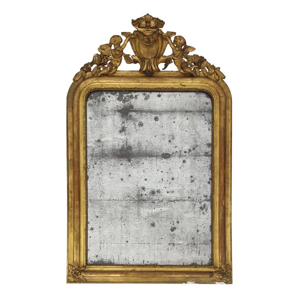 Specchiera in legno dorato, XIX secolo