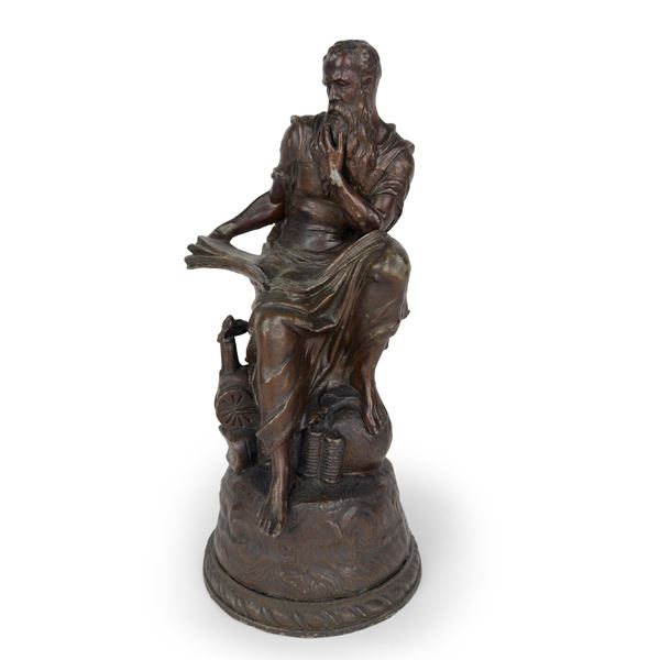 Allegoria dell'Ingegno, scultura in metallo patinato