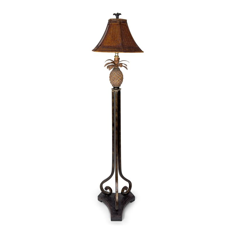 Lampada da Terra in Metallo Verniciato e Resina