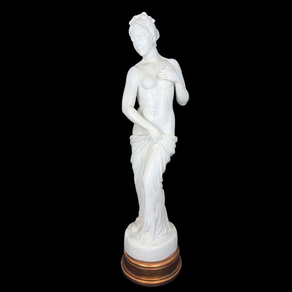 Venus Pudica, scultura in ceramica bianca, Manifattura veneta