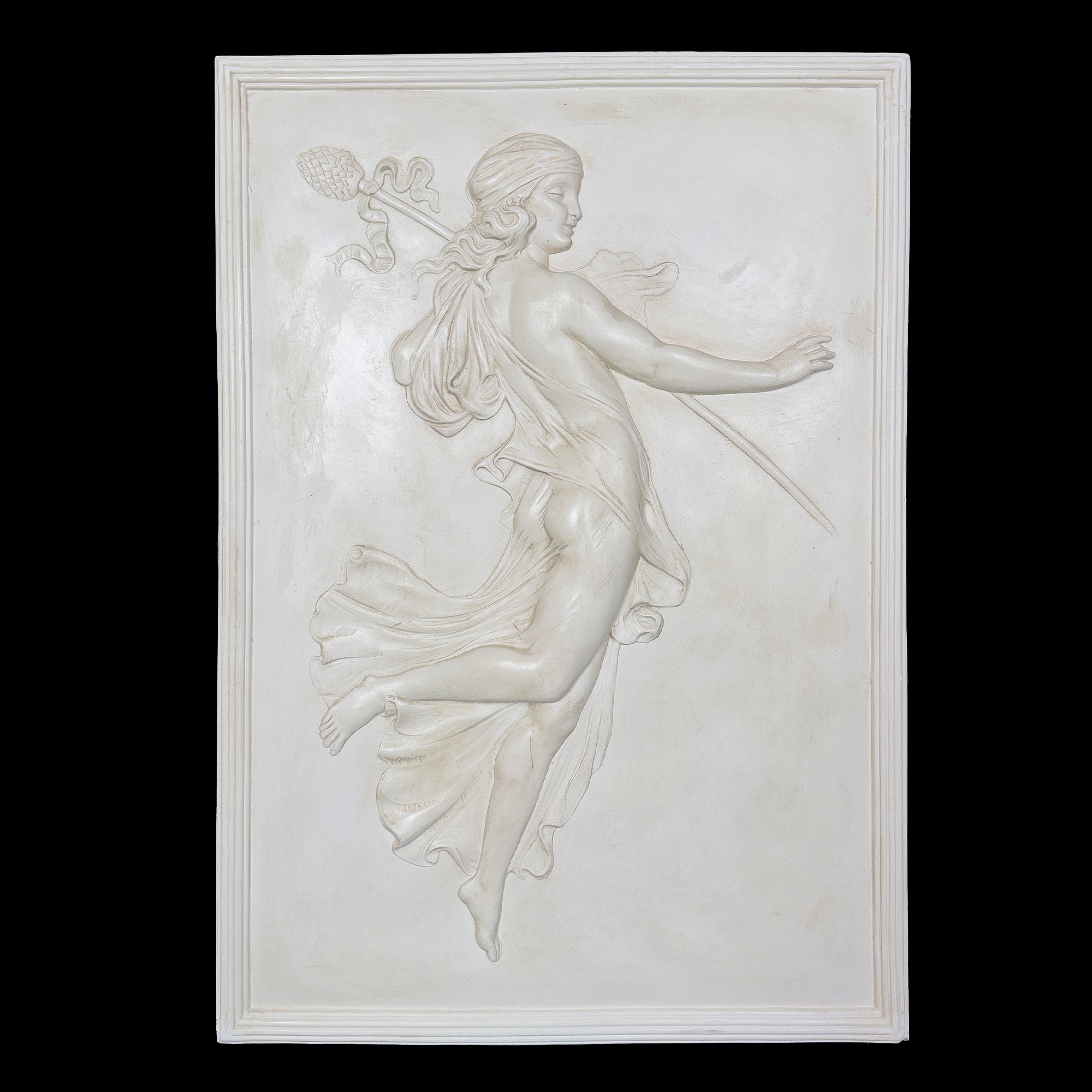 Coppia di pannelli rettangolari in gesso