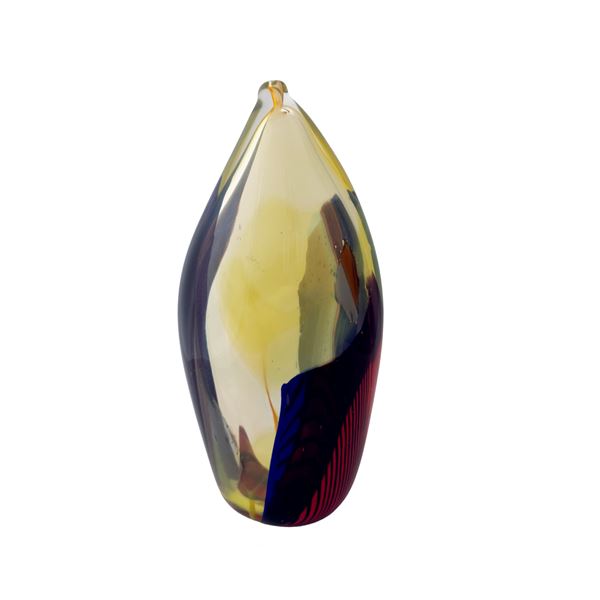 Vaso in vetro policromo, Murano