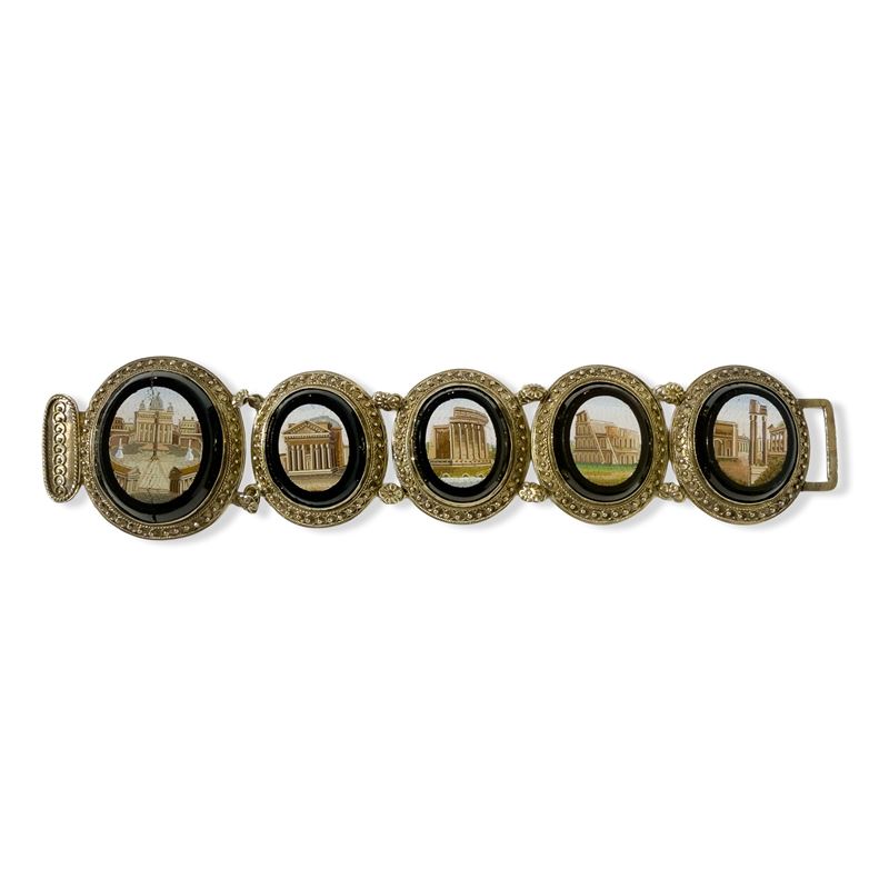Bracciale in Oro Giallo 18 Kt., Roma, XIX Secolo