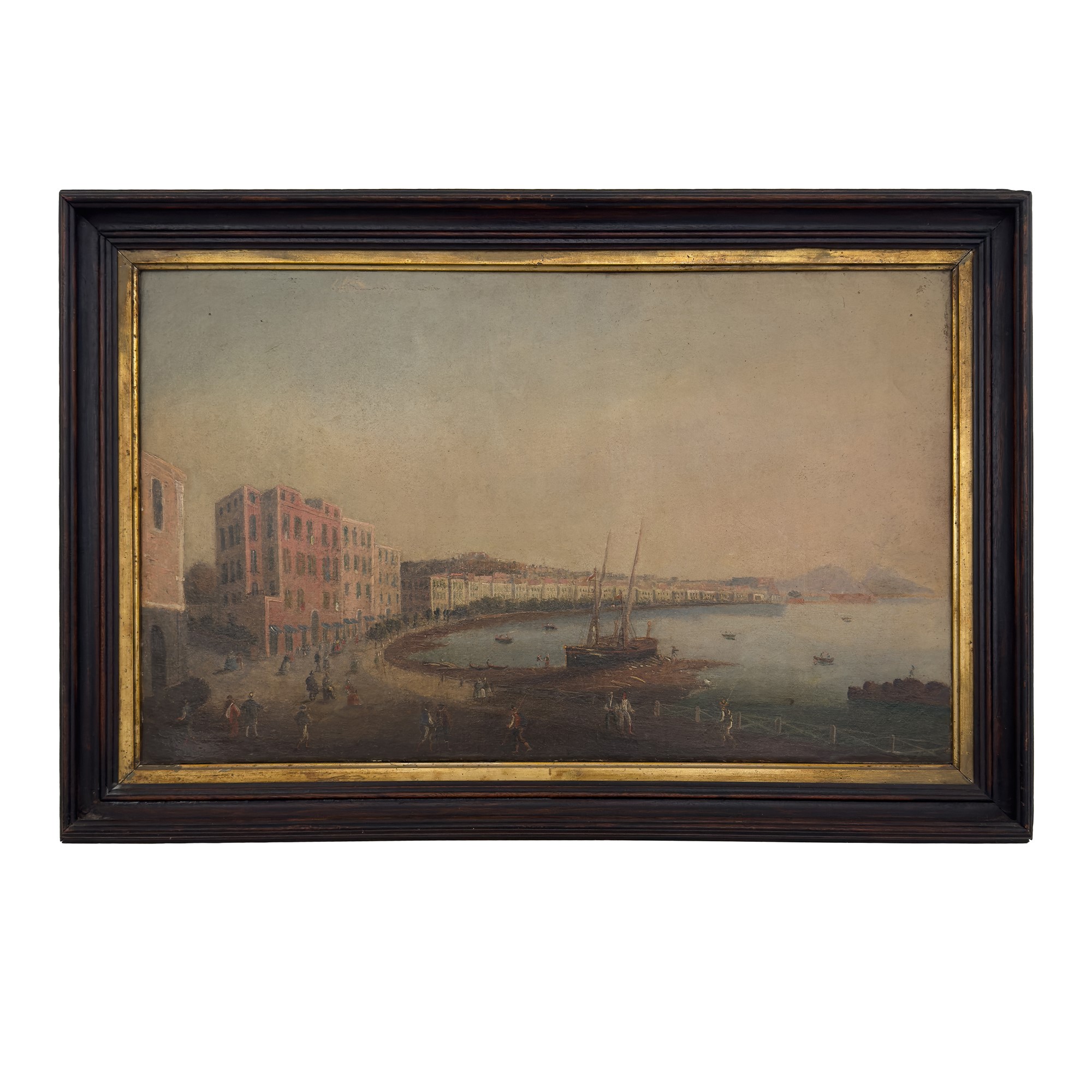 Pittore napoletano del XIX secolo, Vedute di Napoli (coppia di oli su tela)