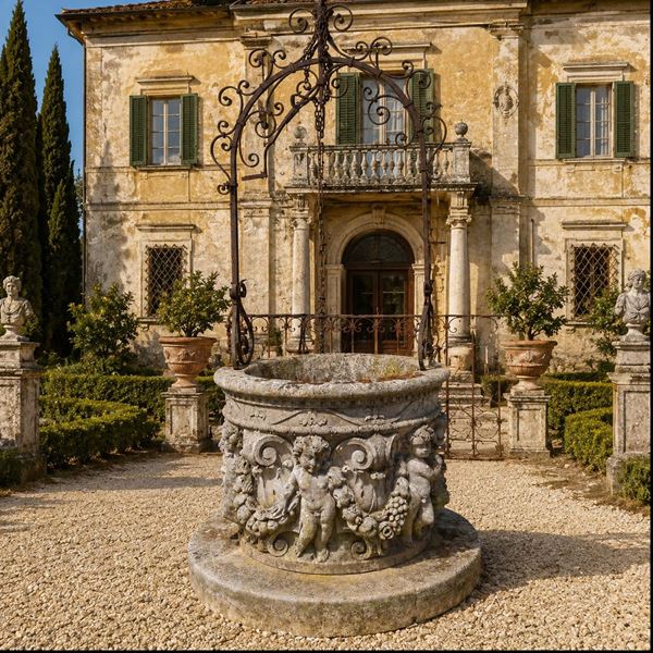 Antico pozzo in pietra di Vicenza