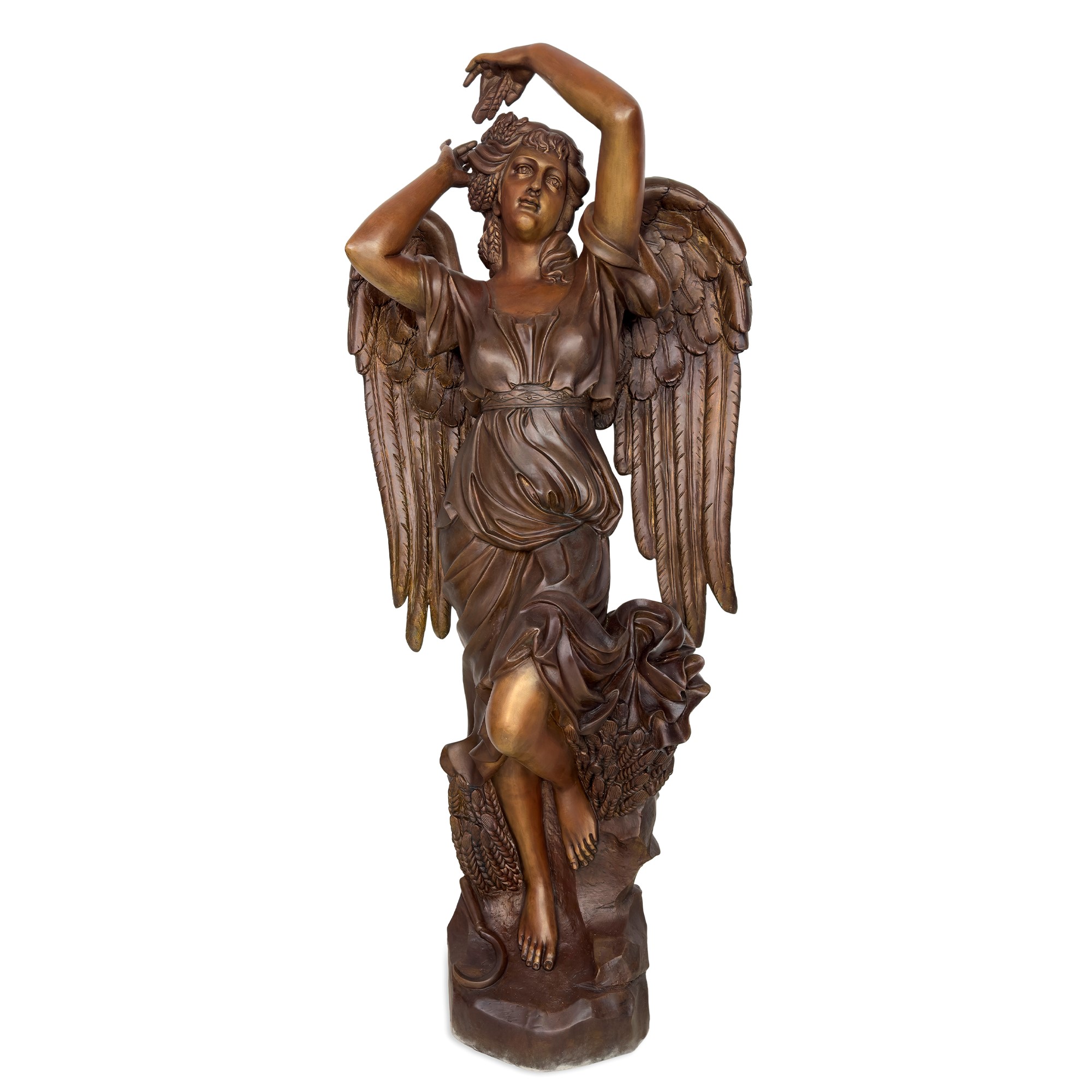 Le Quattro Stagioni, quattro sculture di angeli in bronzo patinato