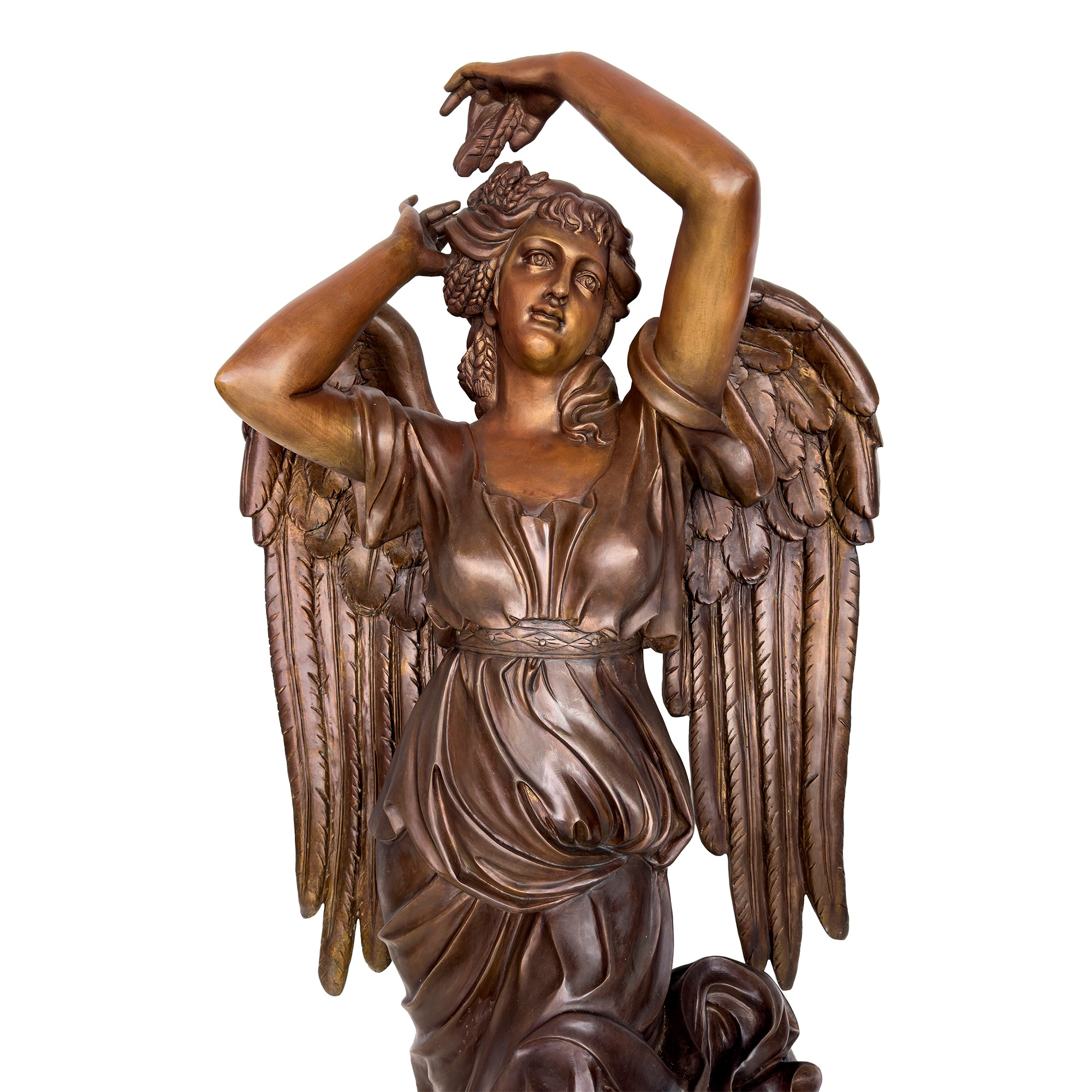Le Quattro Stagioni, quattro sculture di angeli in bronzo patinato