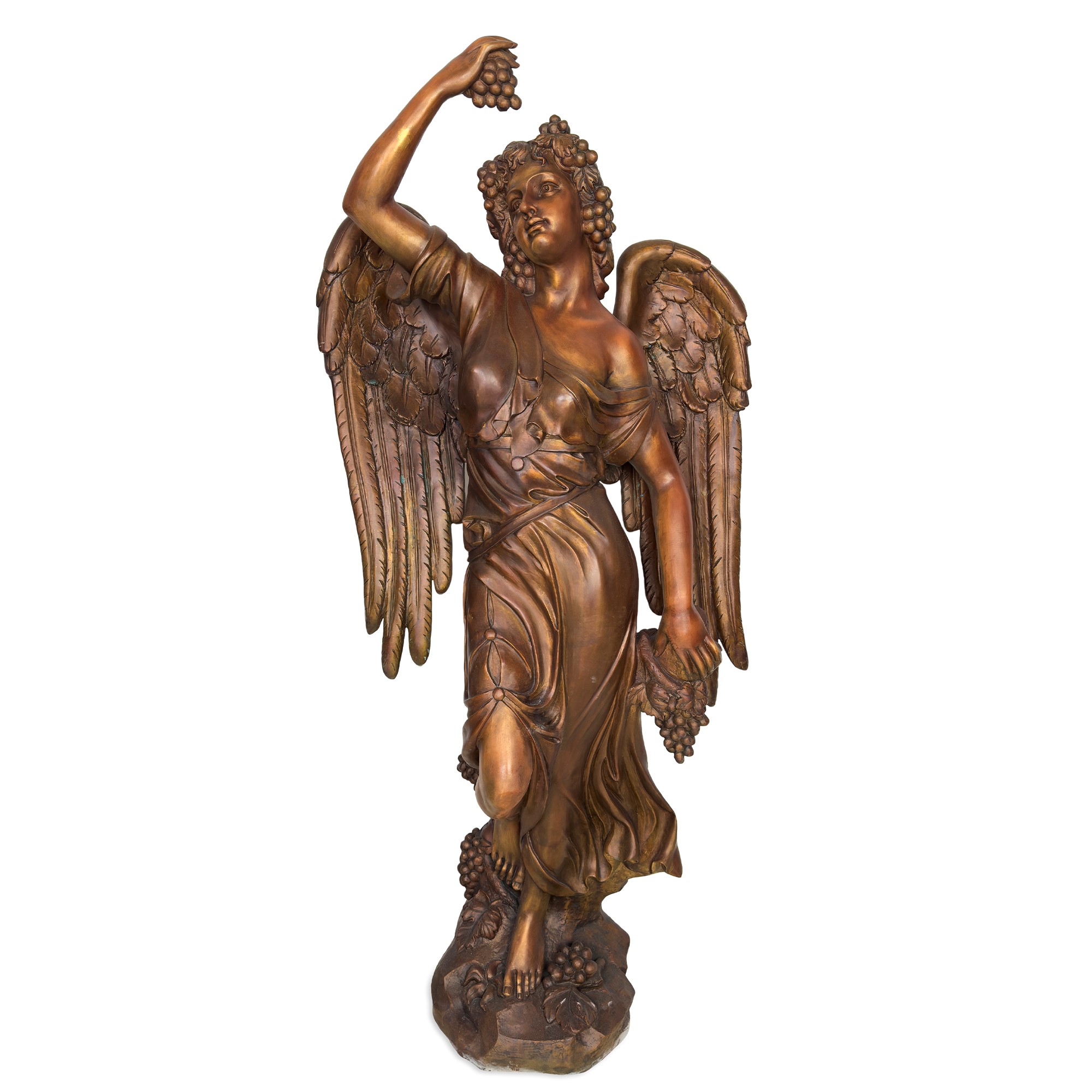 Le Quattro Stagioni, quattro sculture di angeli in bronzo patinato