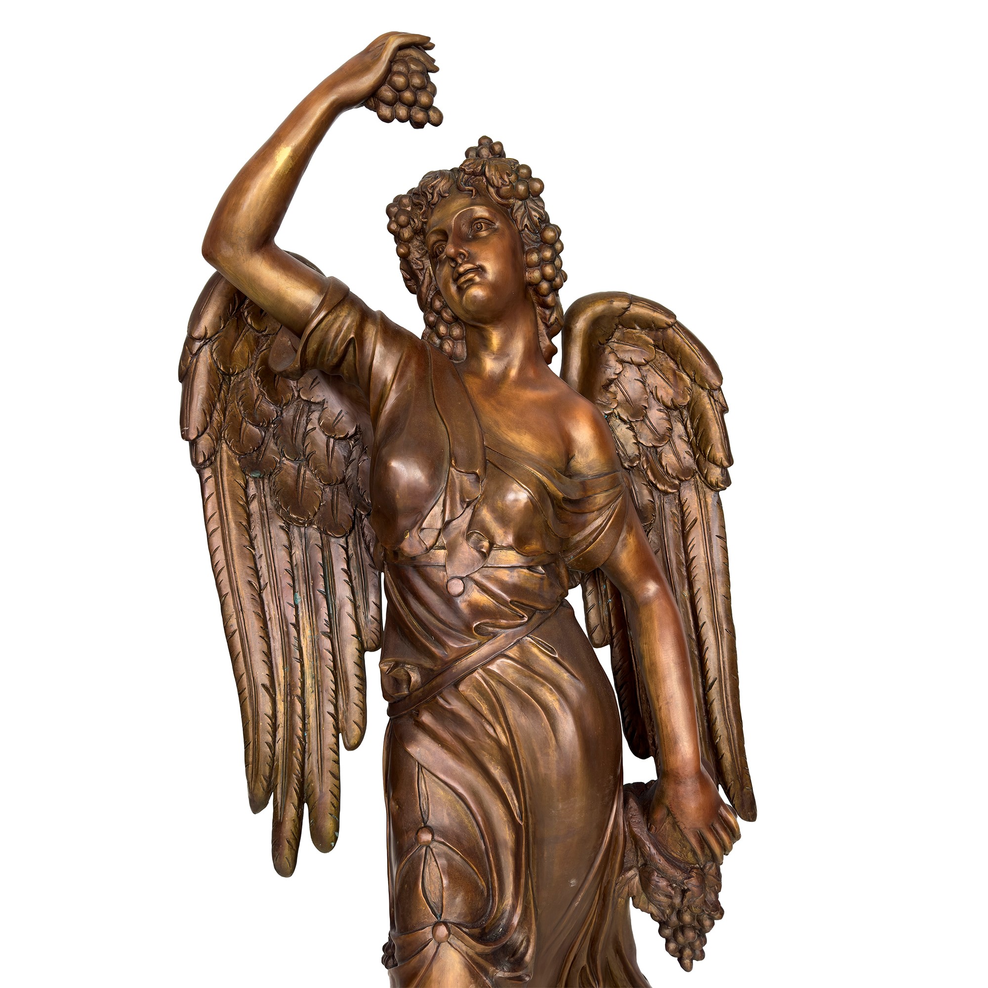 Le Quattro Stagioni, quattro sculture di angeli in bronzo patinato