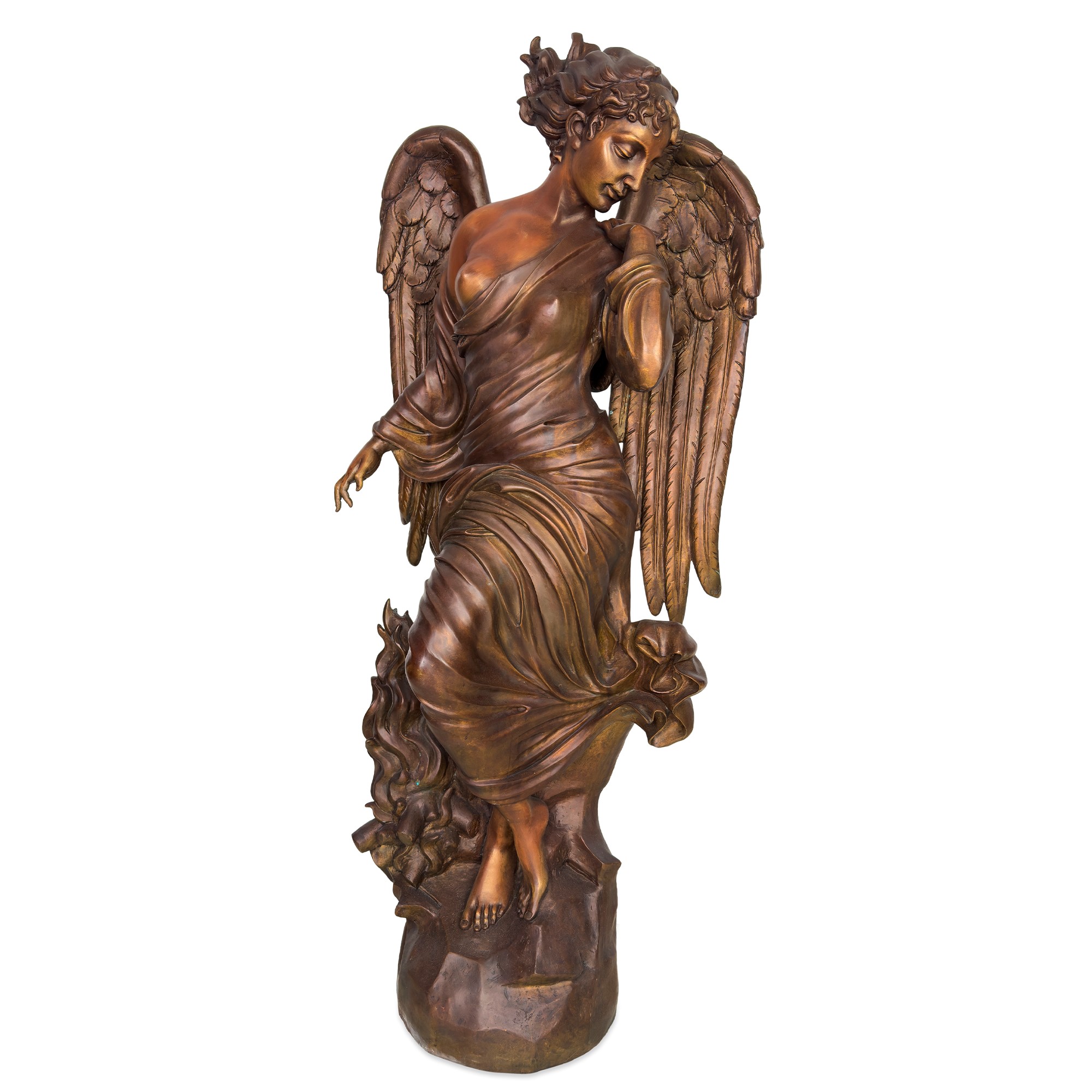 Le Quattro Stagioni, quattro sculture di angeli in bronzo patinato