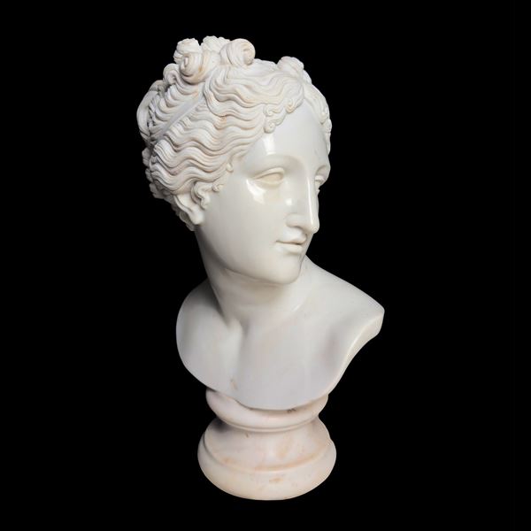 Testa della Venere Italica in marmo bianco (da Antonio Canova)