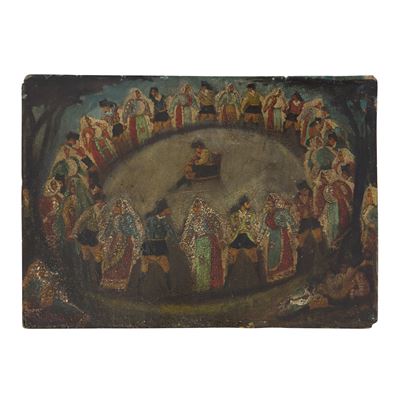 Sandro Sanna, Scena popolare sarda (olio su cartone)