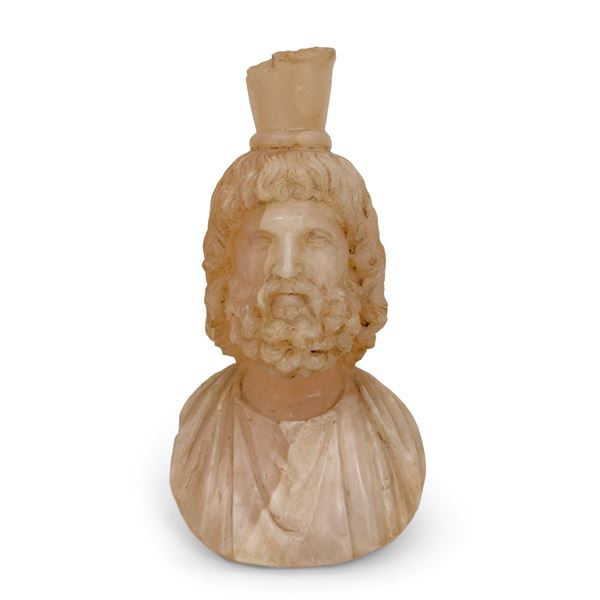Busto di Serapide in alabastro, fine del XVIII-inizi del XIX secolo