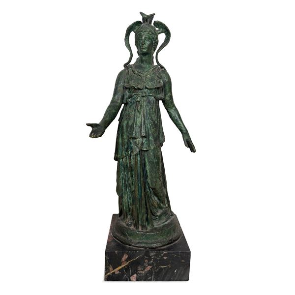 Minerva della Stradella in bronzo patinato, XIX secolo