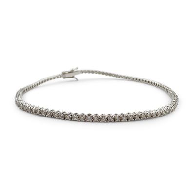 Bracciale Tennis in Oro Bianco 18kt. con Brillanti per Ct. 2 Circa