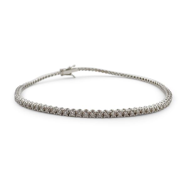 Bracciale tennis in oro bianco 18kt. con brillanti per ct. 2 circa
