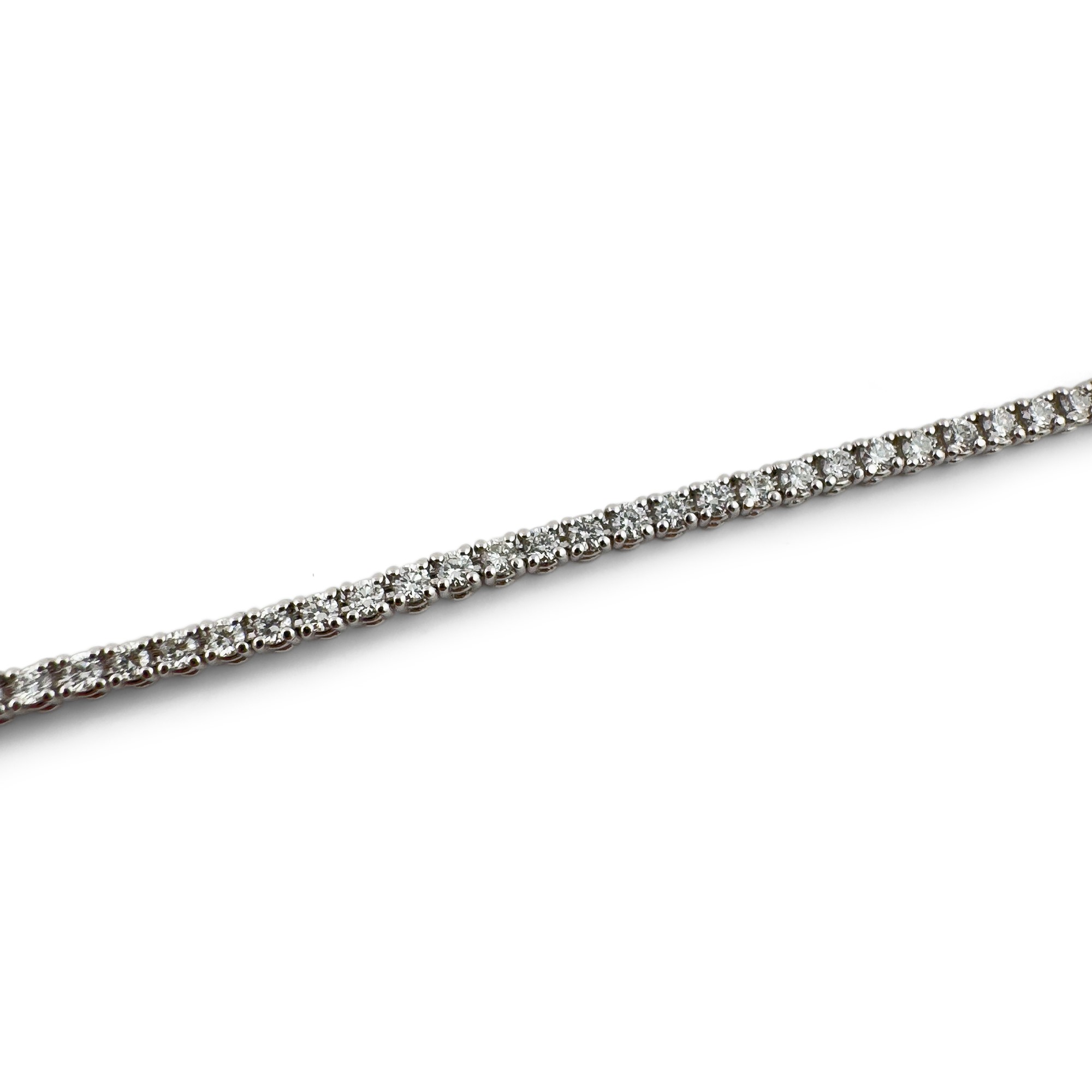 Bracciale Tennis in Oro Bianco 18kt. con Brillanti per Ct. 2 Circa