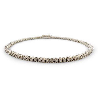 Bracciale Tennis in Oro Bianco 18kt. con Brillanti per Ct. 1,8