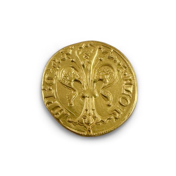 Riproduzione di fiorino in oro 18kt.