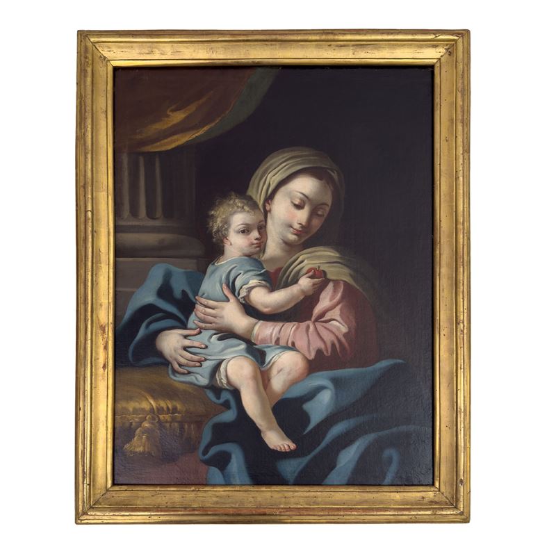 Francesco De Mura (cerchia), Madonna della mela, olio su tela