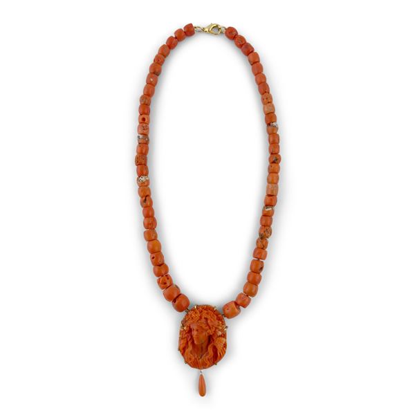Collana in corallo, Trapani, XIX secolo